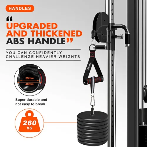 Vista 3 de HPYGN Mango de ejercicio, equipo de fitness de repuesto para pilates, yoga, entrenador de fuerza, gimnasio en casa extraíble, rojo, gris, azul mango