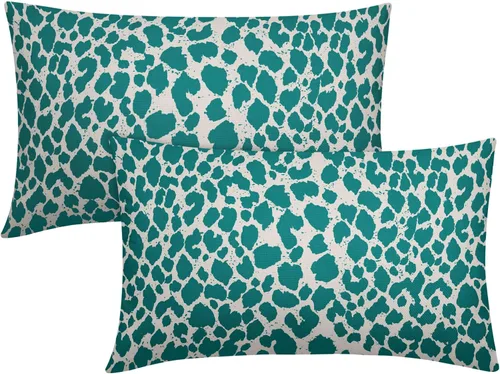 Vista 28 de Juego de 2 fundas de almohada de 16 x 16 pulgadas con estampado de leopardo, diseño de leopardo, con cremallera, decoración del hogar para sofá