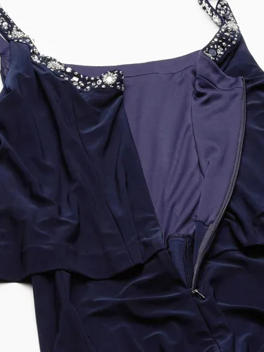 Vista 7 de Alex Evenings Vestido tipo chaqueta de 2 piezas para mujer con ribete de lentejuelas