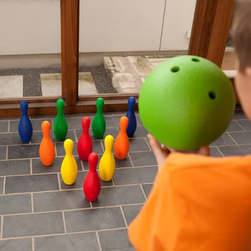 Vista 7 de Champion Sports - Juego de bolos de espuma ponderada, solo pasadores