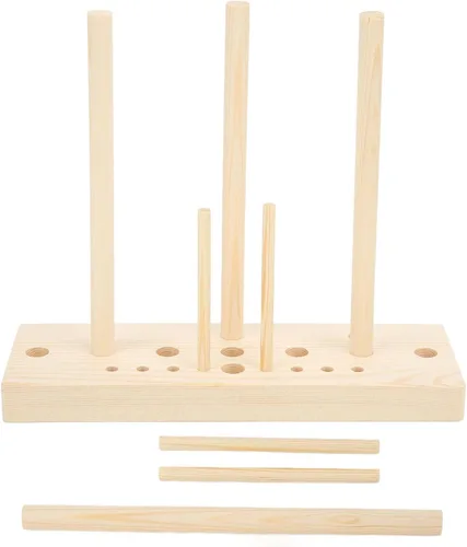 Vista 8 de Herramienta para hacer lazos, herramienta de fabricación de lazos para cinta, corona de madera, herramienta ajustable con palos de tablero