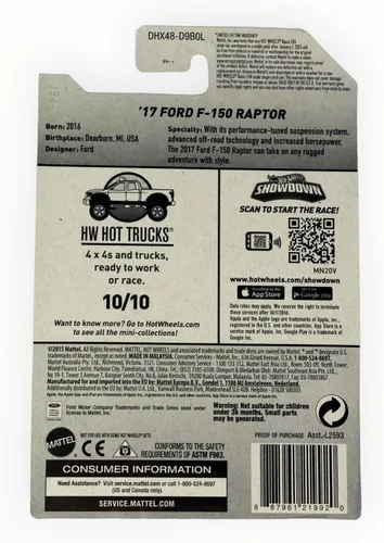Vista 3 de Hot Wheels Hot Trucks 10/10 [Gris] Ford F 150 Raptor 150/250 '17