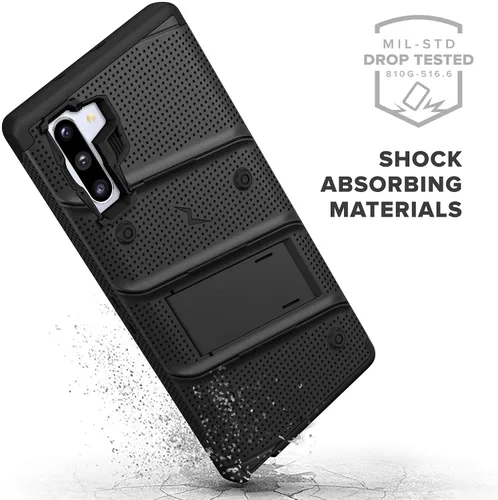 Vista 4 de Zizo Bolt Cover - Funda para Samsung Galaxy Note 10, función atril y funda (Negro)