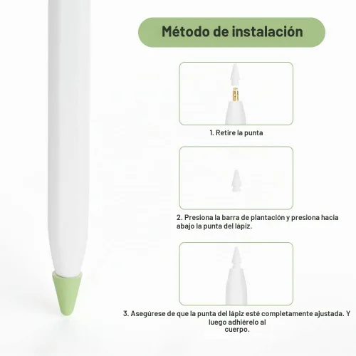Vista 2 de hwojjha - Cubierta de silicona para lápiz iPad compatible con puntas de lápiz Apple (2ª generación)