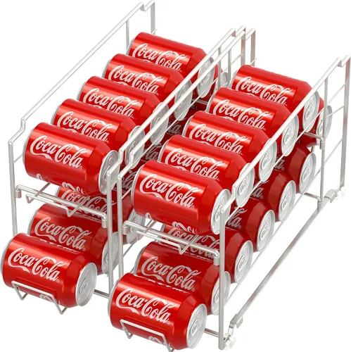 Vista 2 de SimpleHouseware Dispensador de latas de bebidas apilables + organizador de cocina