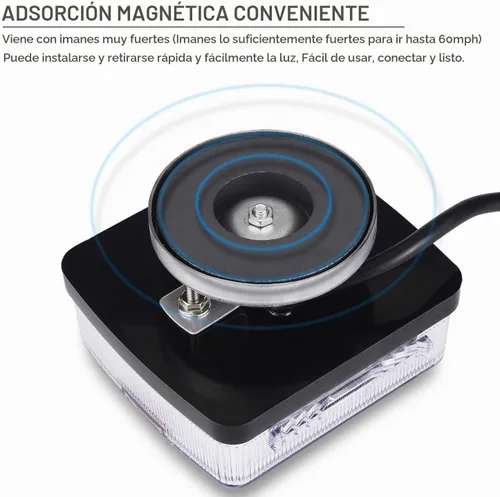 Vista 3 de Linkitom Kit de luces LED magnéticas para remolque, cable de 24 pies con enchufe de 7 pines, impermeable IP68, aprobado por DOT
