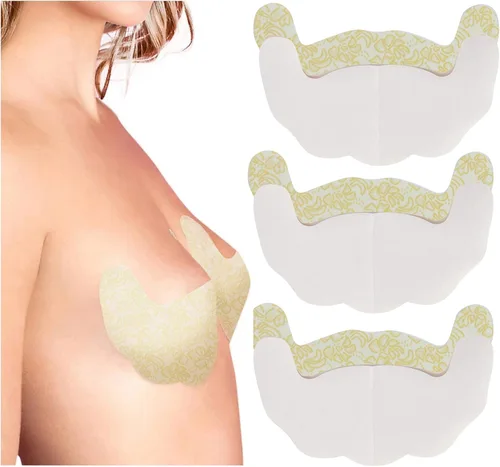 Vista 2 de ToBeInStyle 3 pares de brasier autoadhesivo invisible para mujer