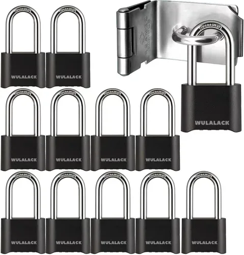 Vista 11 de WULALACK - Candado de combinación para exteriores, candados resistentes a la intemperie con código, combinación de candado reajustable