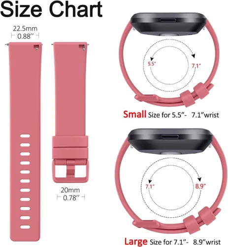 Vista 4 de Vancle Correa para Fitbit Versa - Pulsera deportiva de repuesto para mujeres y hombres
