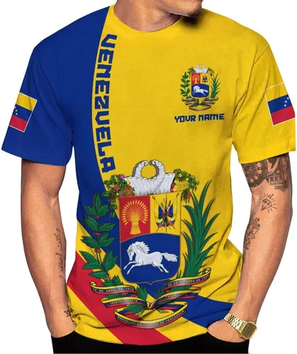 Vista 4 de Royal Fight - Camisas personalizadas de Venezuela con escudo de armas de Venezuela, camisas de bandera de Venezuela para hombres y mujeres