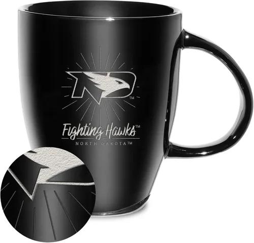 Vista 75 de Rico Industries - Taza de lustre cerámico con grabado láser de la NCAA de 18oz - Café-Té