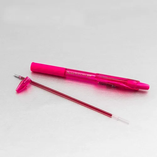 Vista 7 de Pentel RSVP RT Colors - Bolígrafo retráctil (1.0mm) trazo medio, color rosa, barril, tinta rosa, caja de 12 (BK93CRP-P)
