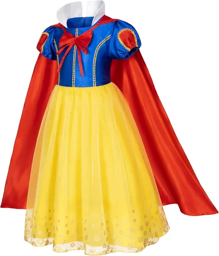 Vista 4 de Princess Dress Costume for Toddler Girls Girls Birthday Halloween Cosplay Party with Accessories 2-11 Years