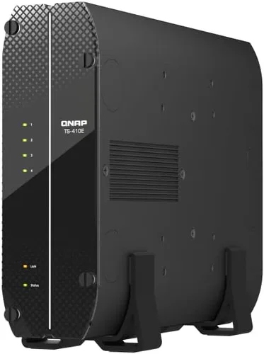 Vista 2 de QNAP TS-410E-8G-US 4 Bay Desktop NAS Intel Quad-core CPU burst up to 2.6 GHz with 8GB RAM with Professional Fanless, Diskless