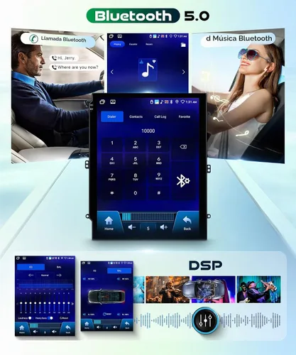 Vista 6 de 4G+64G Radio de Coche Android Estéreo Vertical para 2012 2013 2014 2015 2016 2017 2018 Ford Focus, CarPlay Inalámbrico Android Auto HD IPS Pantalla