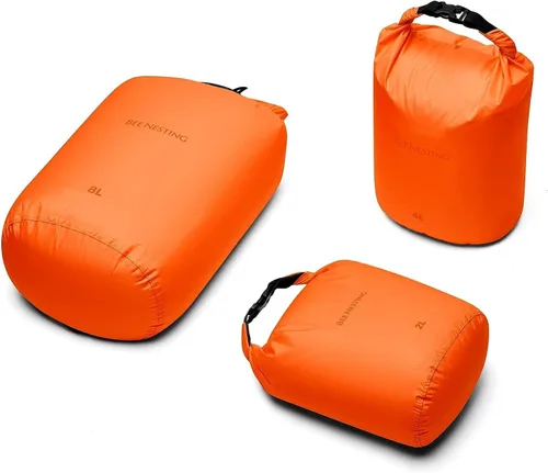Vista 49 de Bee Nesting Juego de bolsas secas ultraligeras para mochileros, saco seco impermeable para camping, senderismo, motocicleta, saco de cosas ligeras