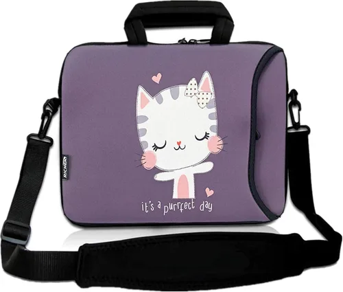 Vista 15 de RICHEN - Bolso bandolera de 10 pulgadas con asa, funda para laptops, notebooks, tablets infantiles de 7 a 10.2 pulgadas