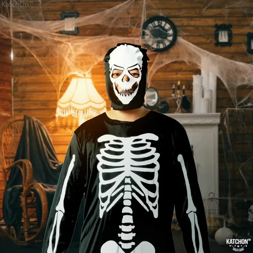 Vista 3 de KatchOn, Halloween Skeleton Costumes for Men - Halloween Costumes Halloween Jumpsuits for Men Skeleton Men Bodysuit
