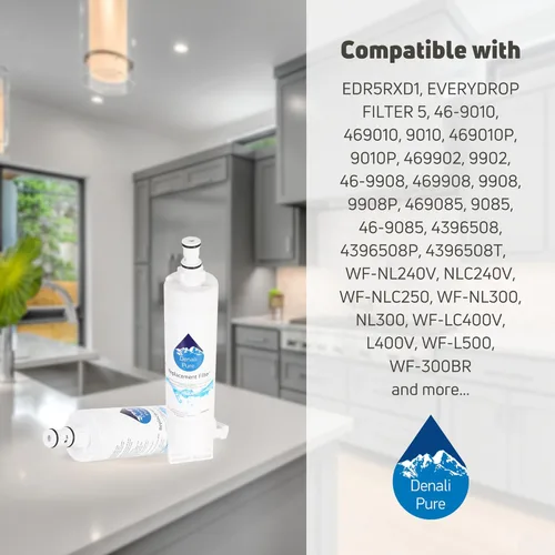 Vista 9 de Paquete de 4 filtros de agua Whirlpool GS6SHEXNS00 - Compatible con Whirlpool 4396508, 4396510 - Cartucho de filtro de agua para nevera