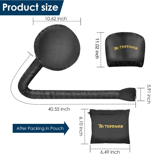 Vista 6 de TEPENAR Gorro de secador de pelo – Gorra con capucha ajustable extra grande extra grande para un peinado y cuidado rápidos