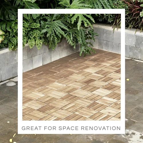 Vista 8 de Azulejos de cubierta premium, 10 piezas de suelo de patio