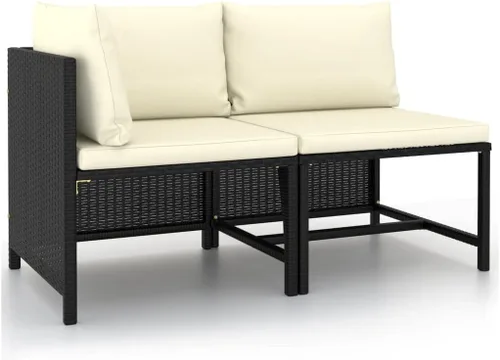 Vista 16 de Sofá de patio de 3 plazas con cojines, cómodo sofá, sofá al aire libre, sofá de patio, muebles de exterior, para patio, porche, césped, jardín o Gris
