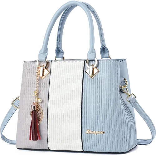 Vista 15 de Bolsos y carteras para mujer de cuero, bolso tote, bolso de hombro mediano, bolso bandolera con asa superior para damas