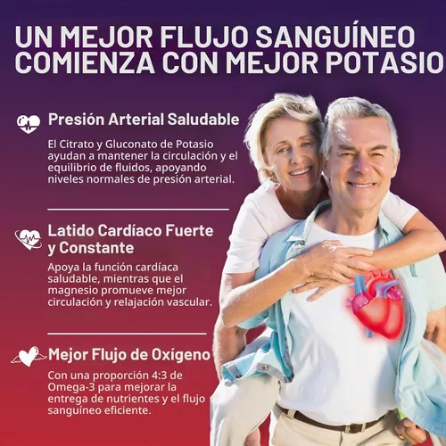 Vista 7 de Suplemento de citrato de potasio y gluconato de potasio, 1200 mg Dos formas de gomitas de potasio, con magnesio, Omega-3, calcio, vitamina D3 K2 B12