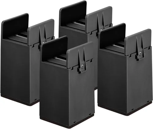 Vista 8 de uxcell Elevadores de cama de 2 pulgadas con abrazadera de tornillo ajustable, 4 elevadores de muebles para cama, escritorio, sofá, mesa, apto