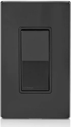 Vista 3 de Leviton 5601-2E - Interruptor silencioso de CA Decora Rocker, de polaridad única, 15 amperios, 120/277 voltios, grado residencial, con conexión a