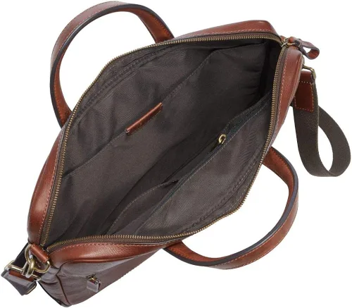 Vista 3 de Fossil Billetera plegable de cuero Quinn para hombre