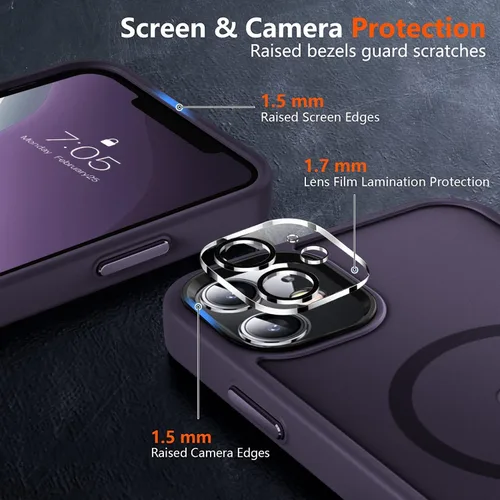 Vista 252 de MOCCA - Funda magnética resistente para iPhone XR de 6.1 pulgadas, compatible con MagSafe, funda con protección contra caídas de grado militar