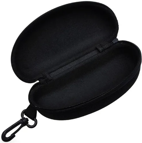 Vista 2 de Estuche rígido con cremallera para gafas de sol, estuche de almacenamiento, protector portátil, juego de 2, Negro