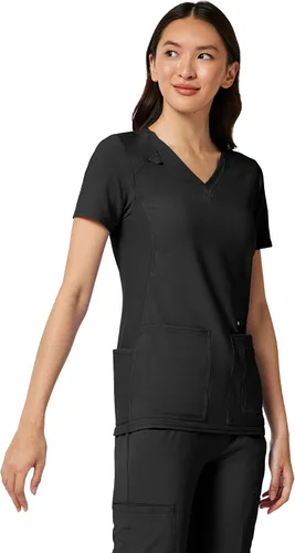 Vista 5 de Cherokee Top médico médico Iflex con cuello en V Panel Top CK605 Negro