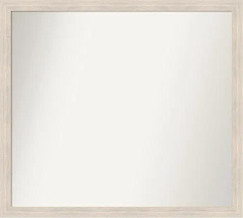 Vista 52 de Amanti Art Espejo personalizado, espejo de baño estrecho Alexandria White Wash, espejo de pared o espejo de tocador de baño sobre el fregadero