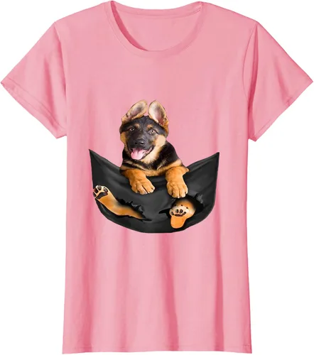 Vista 10 de Dog Lovers Gifts - Camiseta divertida con cara de perro con bolsillo, Negro, S