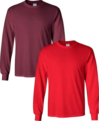 Vista 59 de Gildan Camiseta de manga larga de algodón ultra para adulto, estilo G2400, paquete múltiple Militar + ceniza.