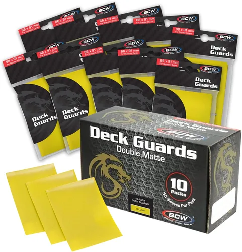 Vista 7 de BCW Deck Guard - Fundas dobles mate para tarjetas, caja de 500 unidades (10 paquetes de 50 fundas), sin ácidos, sin PVC, se adapta a tarjetas