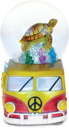 Vista 3 de COTA Global Van con globo de nieve de tortuga marina - Figura de globo de agua con purpurina brillante, adorno coleccionable para decoración