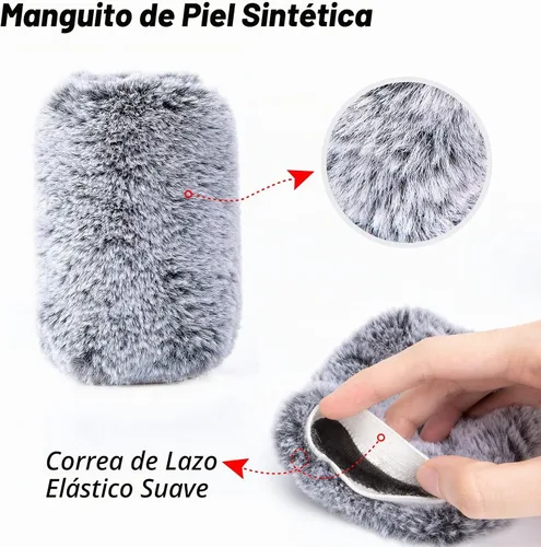 Vista 5 de Pantalla antiviento de micrófono Filtro Pop Compatible con HyperX QuadCast - Cubierta de espuma para micrófono con pantalla antiviento peluda