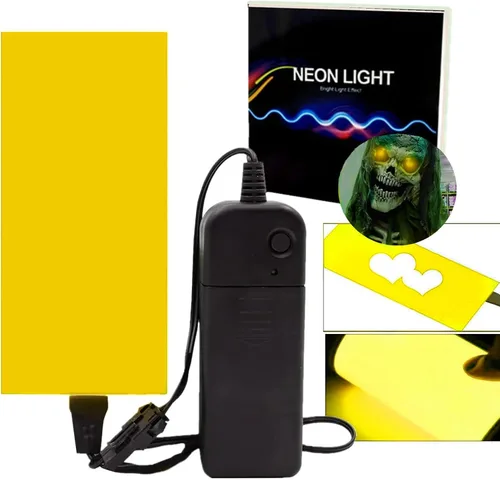 Vista 10 de Panel LED flexible, hoja de panel electroluminiscente EL cinta cortable suave para máscara de ojos, cosplay, decoración de fiesta, bricolaje