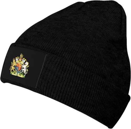 Vista 2 de Reino Unido Escudo Real de Inglaterra Reino Unido Unisex Cuatro Estaciones Sombrero de punto Invierno Cálido Sombreros para Hombres Mujeres