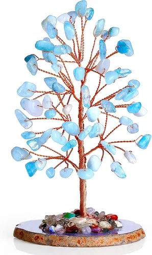 Vista 14 de QINJIEJIE Árbol de Chakra Natural de Cristal Árbol de la Vida Dinero para Decoración de Escritorio Piedra de 7 Chakras para Energía Positiva
