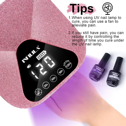 Vista 6 de NXJ INFILILA Gel de uñas de polietileno con purpurina, colores azul bebé, extensión de gel de poliéster para mejorar las uñas, engrosamiento