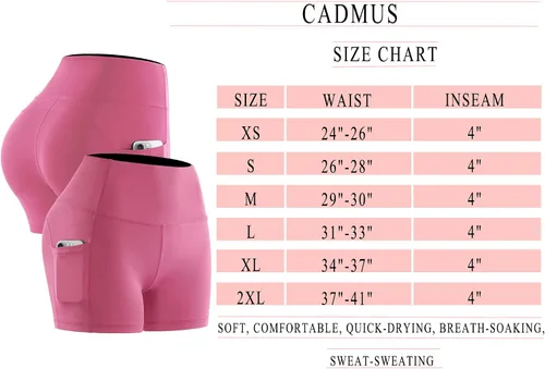 Vista 5 de CADMUS Pantalones cortos de yoga de cintura alta para mujer de 3 pulgadas, 4 pulgadas, 6 pulgadas, 7 pulgadas, 8 pulgadas, sensación desnuda