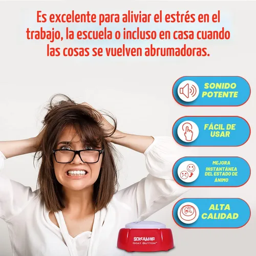Vista 3 de Botón de cabra gritando El grito original de cabra Botón parlante de juguete de cabra gritando con un divertido grito de cabra Regalos