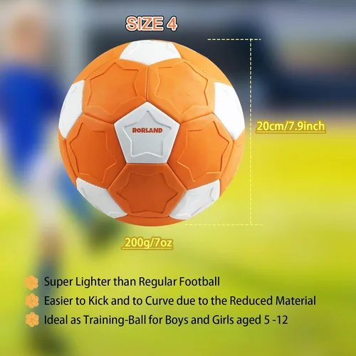 Vista 4 de Swerve and Curve - Balón de fútbol tamaño 4, pelota de entrenamiento de fútbol con paneles especiales para jugar, juegos de actividades al aire