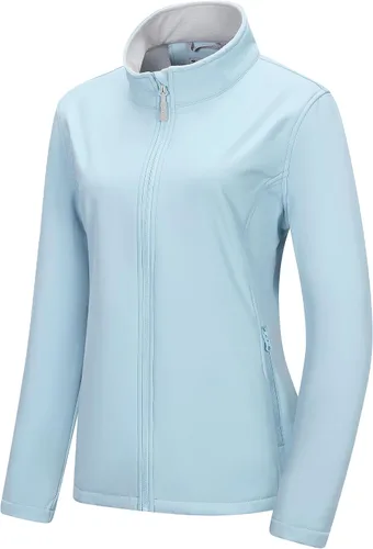 Vista 11 de 33,000ft Chaqueta impermeable Softshell para mujer, abrigo ligero con forro Verde militar