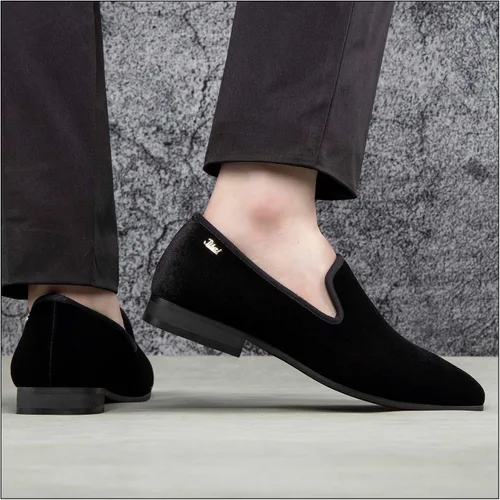 Vista 6 de JITAI Mocasines sin cordones para hombre, zapatos de vestir de moda, zapatos de esmoquin