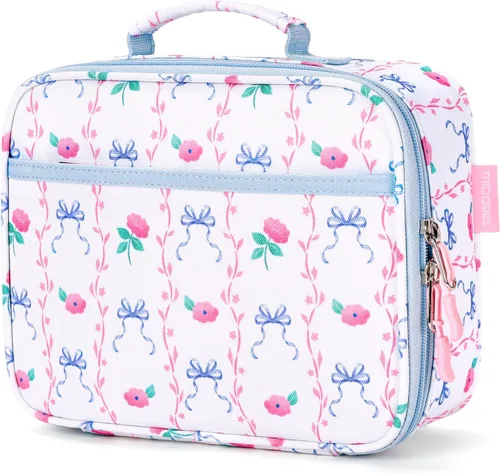 Vista 23 de Lonchera infantil para niñas pequeñas, bolsa de almuerzo aislada y reutilizable para la escuela, cola de sirena